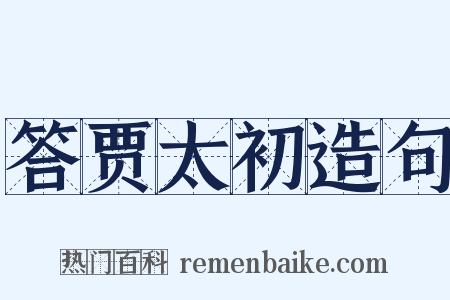 答贾太初造句是什么意思的图片
